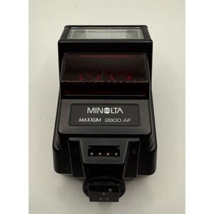 Minolta Maxxum 2800 AF Camera Flash w/Original Case Very Good Condition Vintage